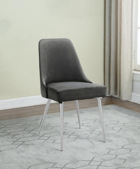 Cabianca Curved Back Side Chairs Grey (Set Of 2) - Ella Furniture