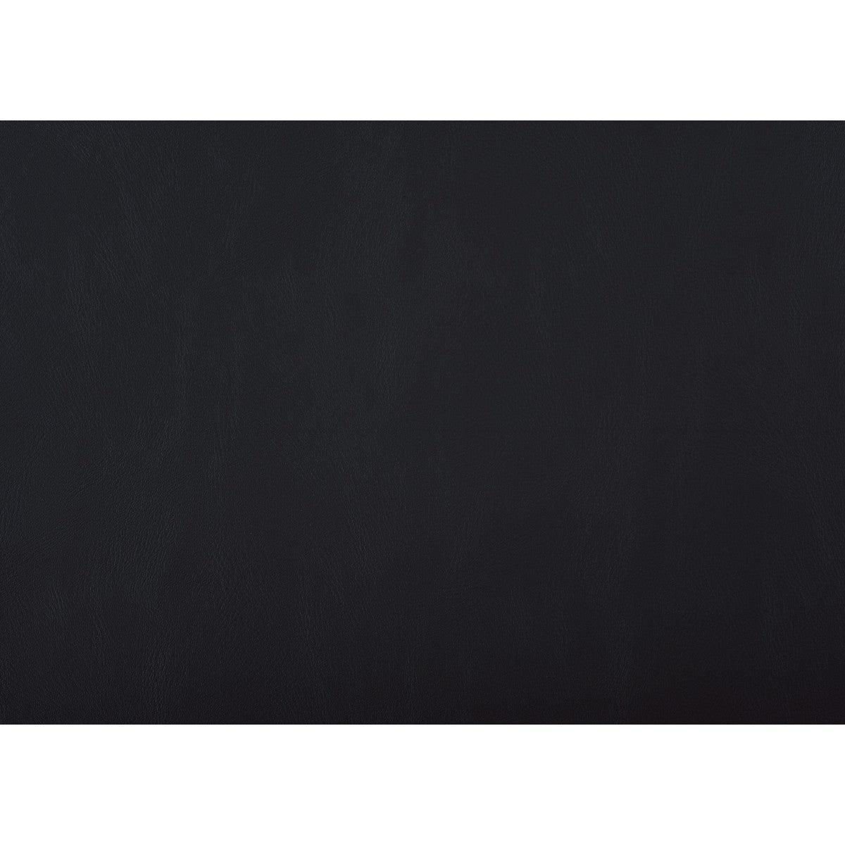 Allura Black Contemporary Wood Faux Leather Upholstered Tufted Queen Panel Bed, LED Lighting - Ella Furniture