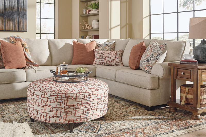 Amici Fiesta Chenille,textured Oversized Accent Ottoman - Ella Furniture