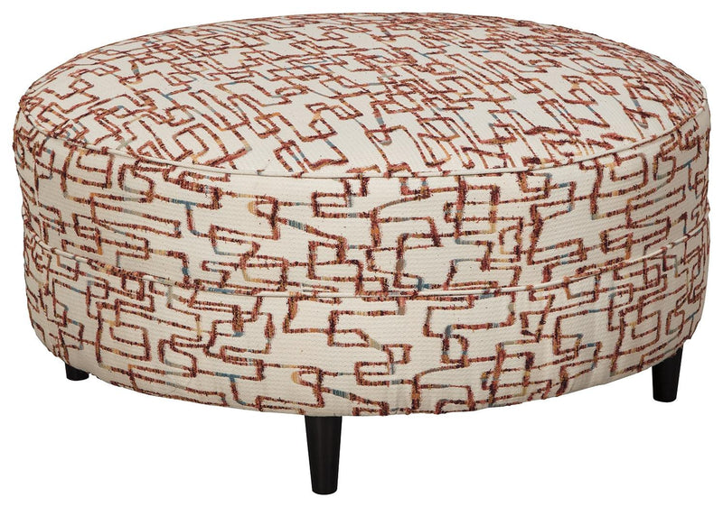Amici Fiesta Chenille,textured Oversized Accent Ottoman - Ella Furniture