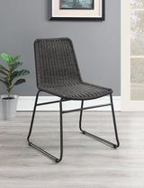 Aviano Base Gunmetal Circular Dining Room Set - Ella Furniture
