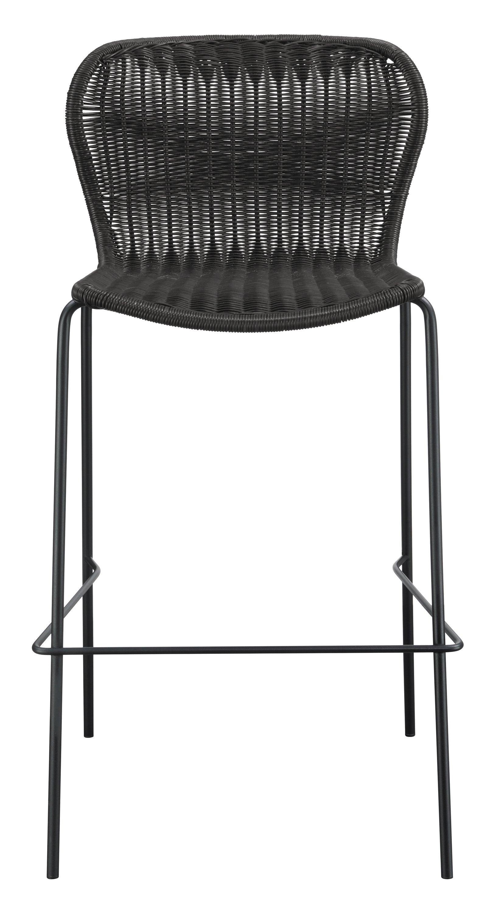 Mckinley Upholstered Bar Stools With Footrest (Set Of 2) Brown And Sandy Black - Ella Furniture