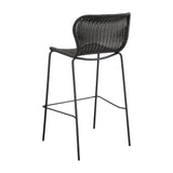 Mckinley Upholstered Bar Stools With Footrest (Set Of 2) Brown And Sandy Black - Ella Furniture