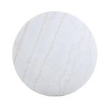 Kella Natural Marble And Gold Circular Dining Room Set - Ella Furniture