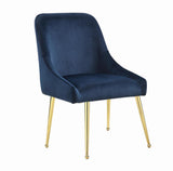 Mayette Side Chairs Dark Ink Blue (Set Of 2) - Ella Furniture
