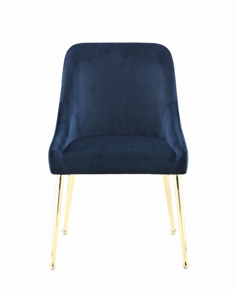 Mayette Side Chairs Dark Ink Blue (Set Of 2) - Ella Furniture