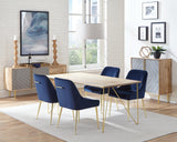 Mayette Side Chairs Dark Ink Blue (Set Of 2) - Ella Furniture
