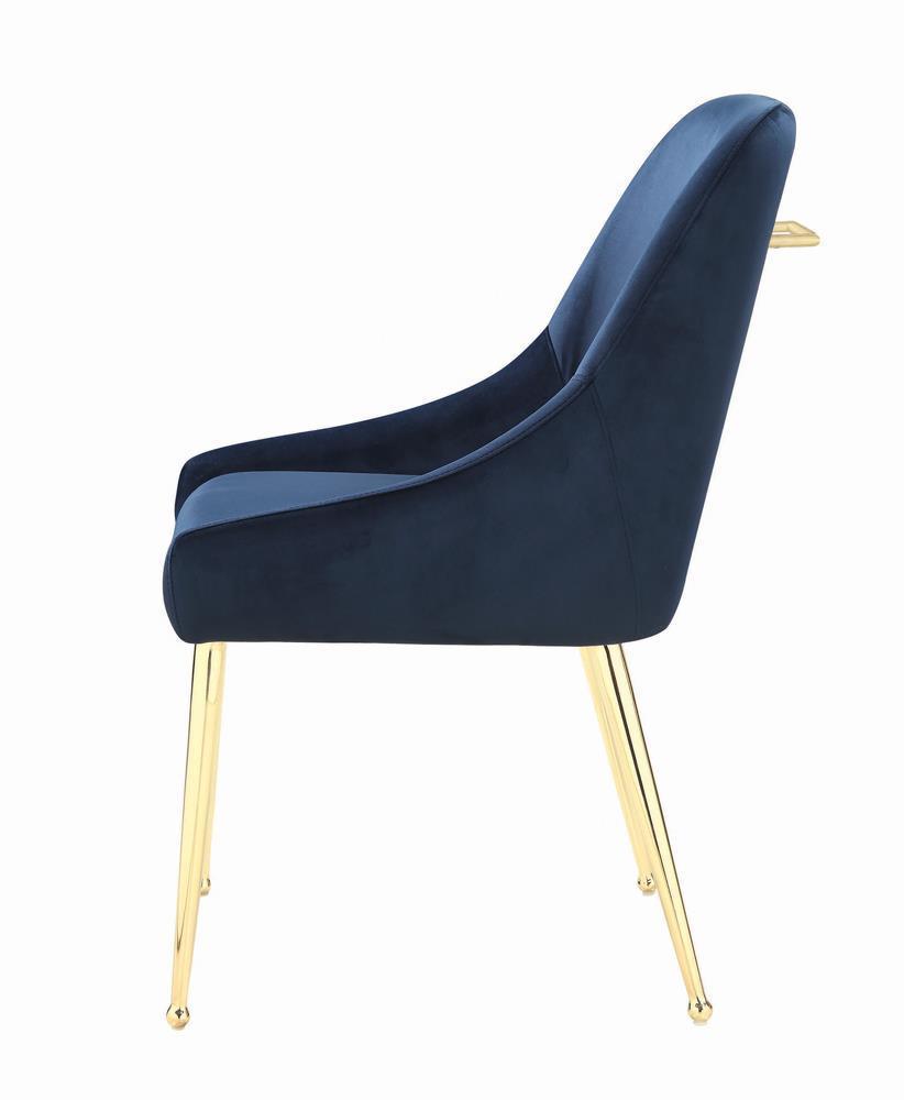 Mayette Side Chairs Dark Ink Blue (Set Of 2) - Ella Furniture