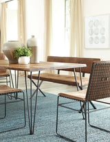 Abbott Upholstered Side Chairs Antique Brown And Matte Black (Set Of 2) - Ella Furniture