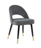 Lindsey Arched Back Upholstered Side Chairs Grey (Set Of 2) - Ella Furniture