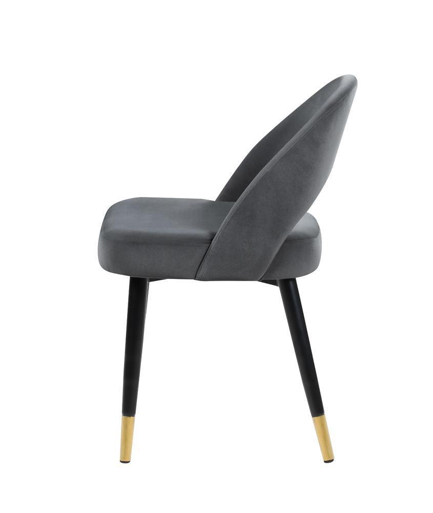 Lindsey Arched Back Upholstered Side Chairs Grey (Set Of 2) - Ella Furniture