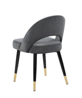 Lindsey Arched Back Upholstered Side Chairs Grey (Set Of 2) - Ella Furniture