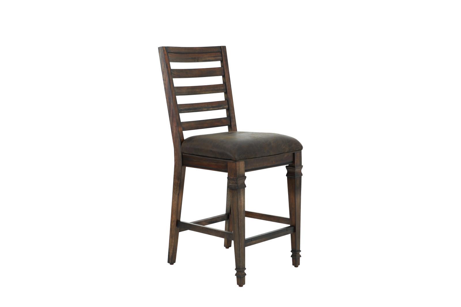 Avenue Ladder Back Counter Height Chairs Brown (Set Of 2) - Ella Furniture
