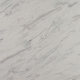 Everett Faux Marble Top Dining Table Natural Walnut And White - Ella Furniture