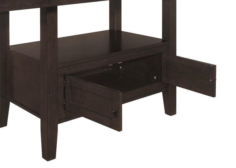 Prentiss Extendable Rectangular Counter Height Table With Butterfly Leaf Cappuccino - Ella Furniture