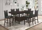 Prentiss Extendable Rectangular Counter Height Table With Butterfly Leaf Cappuccino - Ella Furniture