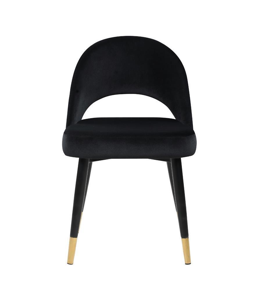 Lindsey Arched Back Upholstered Side Chairs Black (Set Of 2) - Ella Furniture