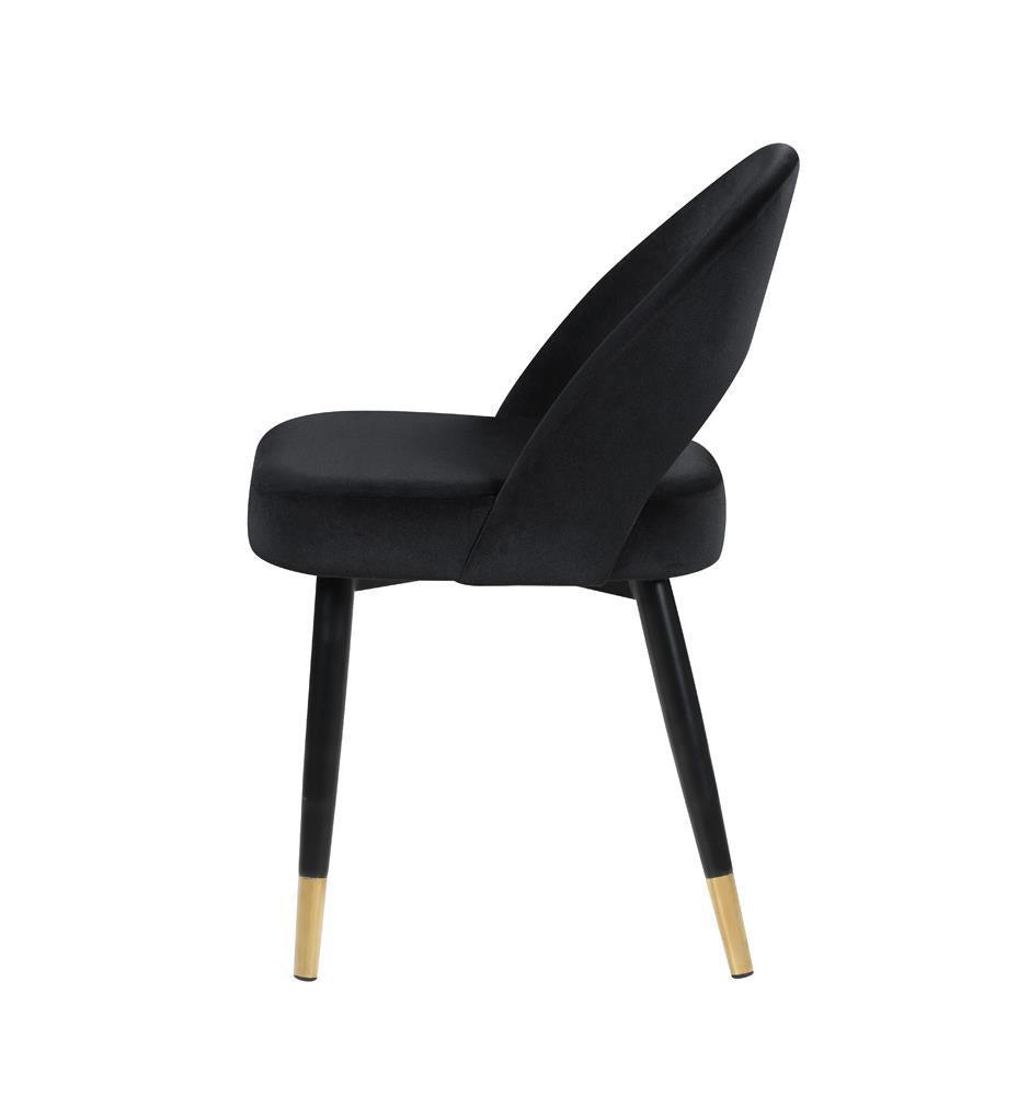 Lindsey Arched Back Upholstered Side Chairs Black (Set Of 2) - Ella Furniture