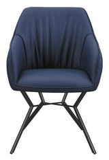 Trevon Upholstered Tufted Side Chairs (Set Of 2) Blue And Brown - Ella Furniture