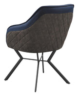Trevon Upholstered Tufted Side Chairs (Set Of 2) Blue And Brown - Ella Furniture