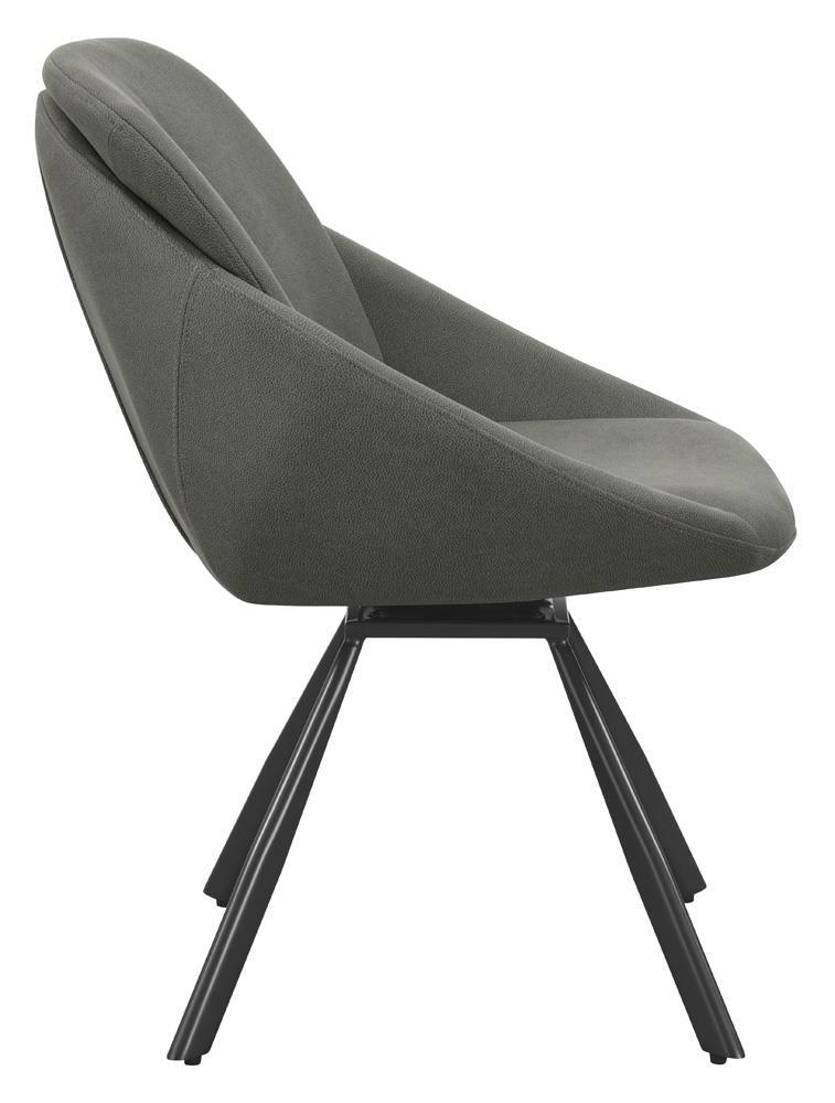 Mina Upholstered Swivel Padded Side Chairs (Set Of 2) - Ella Furniture