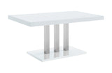Brooklyn White And Chrome Dining Room Set - Ella Furniture