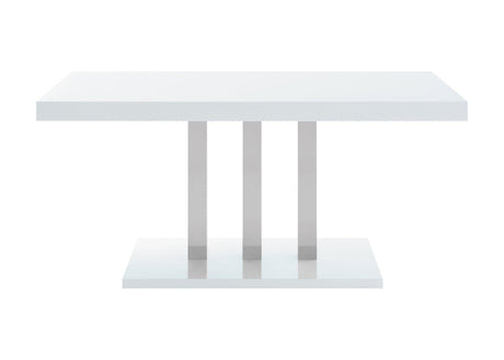 Brooklyn White And Chrome Dining Room Set - Ella Furniture
