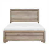 Lonan Natural Modern Contemporary Premium Melamine Board Wood And Engineered Wood Queen Panel Bed - Ella Furniture