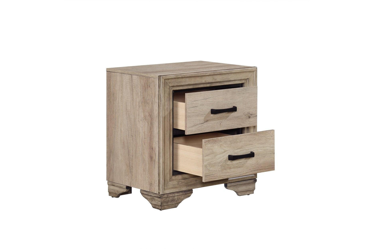 Lonan Rust Melamine Laminate Modern Contemporary Solid Pine Wood Panel Bedroom Set - Ella Furniture