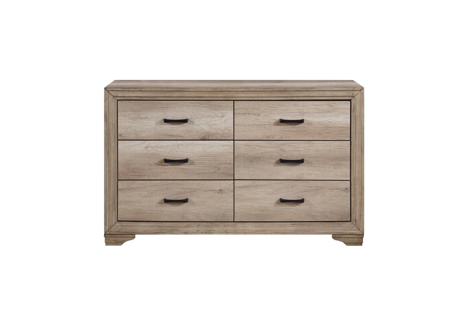 Lonan Rustic Melamine Laminate Modern Contemporary Solid Pine Wood Panel Bedroom Set - Ella Furniture