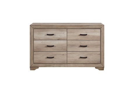 Lonan Rust Melamine Laminate Modern Contemporary Solid Pine Wood Panel Bedroom Set - Ella Furniture
