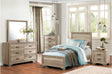 Lonan Rust Melamine Laminate Modern Contemporary Solid Pine Wood Panel Bedroom Set - Ella Furniture