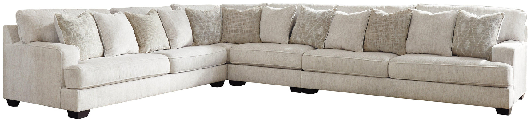 Rawcliffe Parchment Chenille 4-Piece Sectional - Ella Furniture