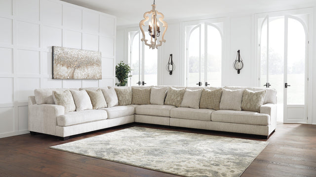 Rawcliffe Parchment Chenille 4-Piece Sectional - Ella Furniture