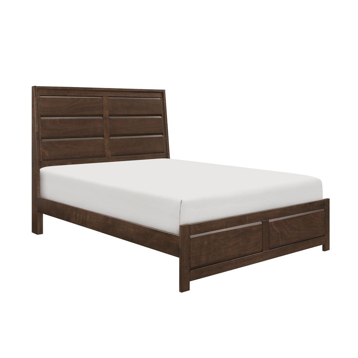 Erwan Rich Espresso Contemporary Okume Veneer Wood And Engineered Wood King Panel Bedroom Set - Ella Furniture