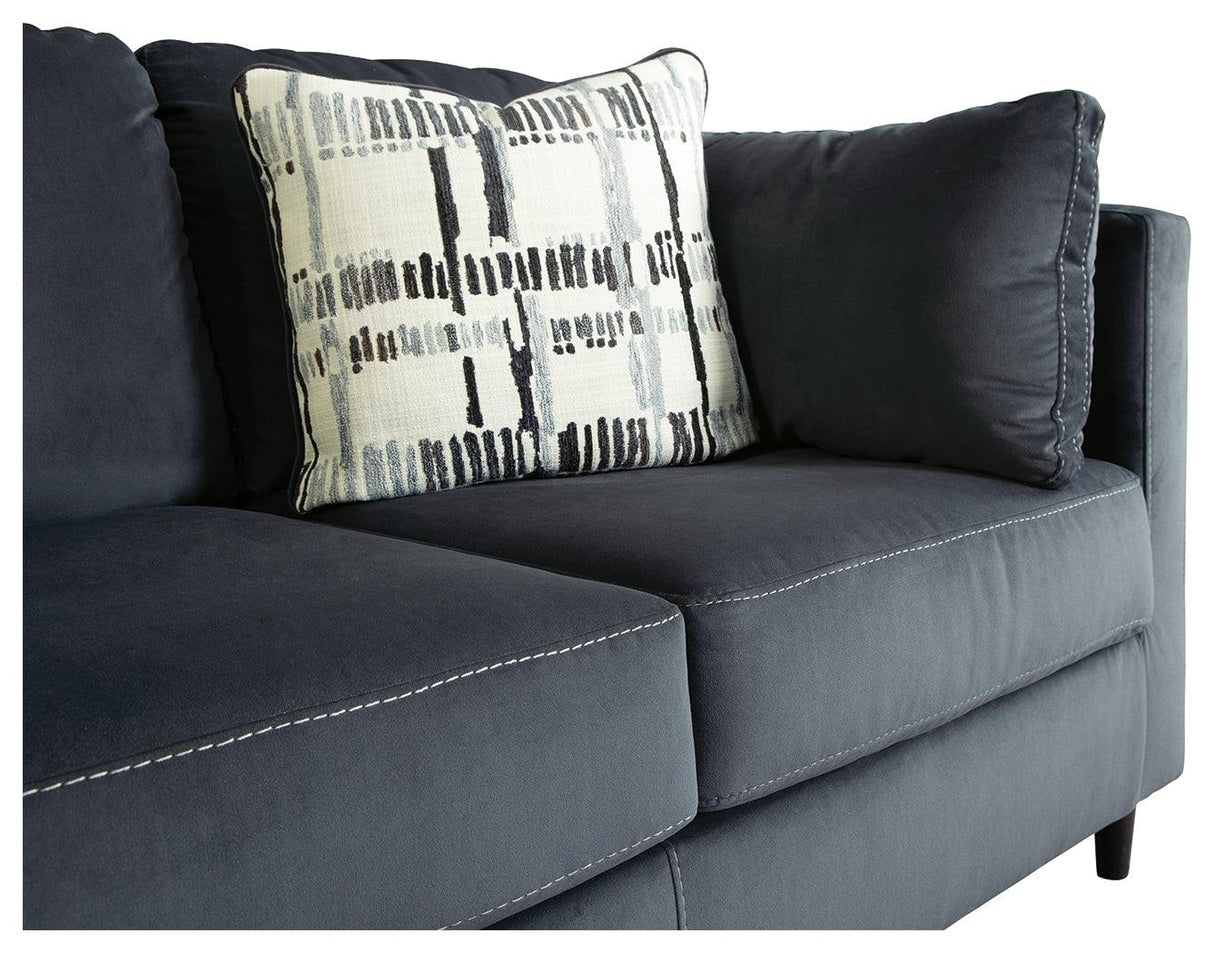 Kennewick Shadow Velvet Loveseat - Ella Furniture