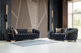 Scarlett Black Velvet Sofa & Loveseat - Ella Furniture