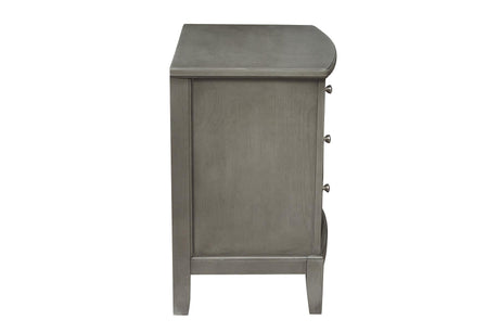 Cotterill Gray Modern Transitional Solid Wood Faux Leather Upholstered Tufted Panel Bedroom Set - Ella Furniture
