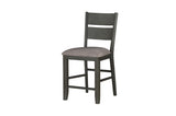 Baresford Gray Finish Contemporary Solid Wood Fabric Upholstery Storage Square Dining Room Set - Ella Furniture