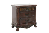 Deryn Park Cherry Modern Sleek Traditional Solid Hardwood Sleigh Bedroom Set - Ella Furniture