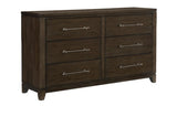 Griggs Dark Brown Modern Contemporary Acacia Veneer And Solid Wood Panel Bedroom Set - Ella Furniture