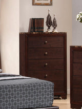 Conner Full Upholstered Panel Bed Dark Brown - Ella Furniture