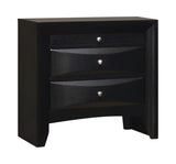 Briana Rectangular 2-Drawer Nightstand Black - Ella Furniture