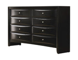 Briana Rectangle Dresser Mirror Black - Ella Furniture