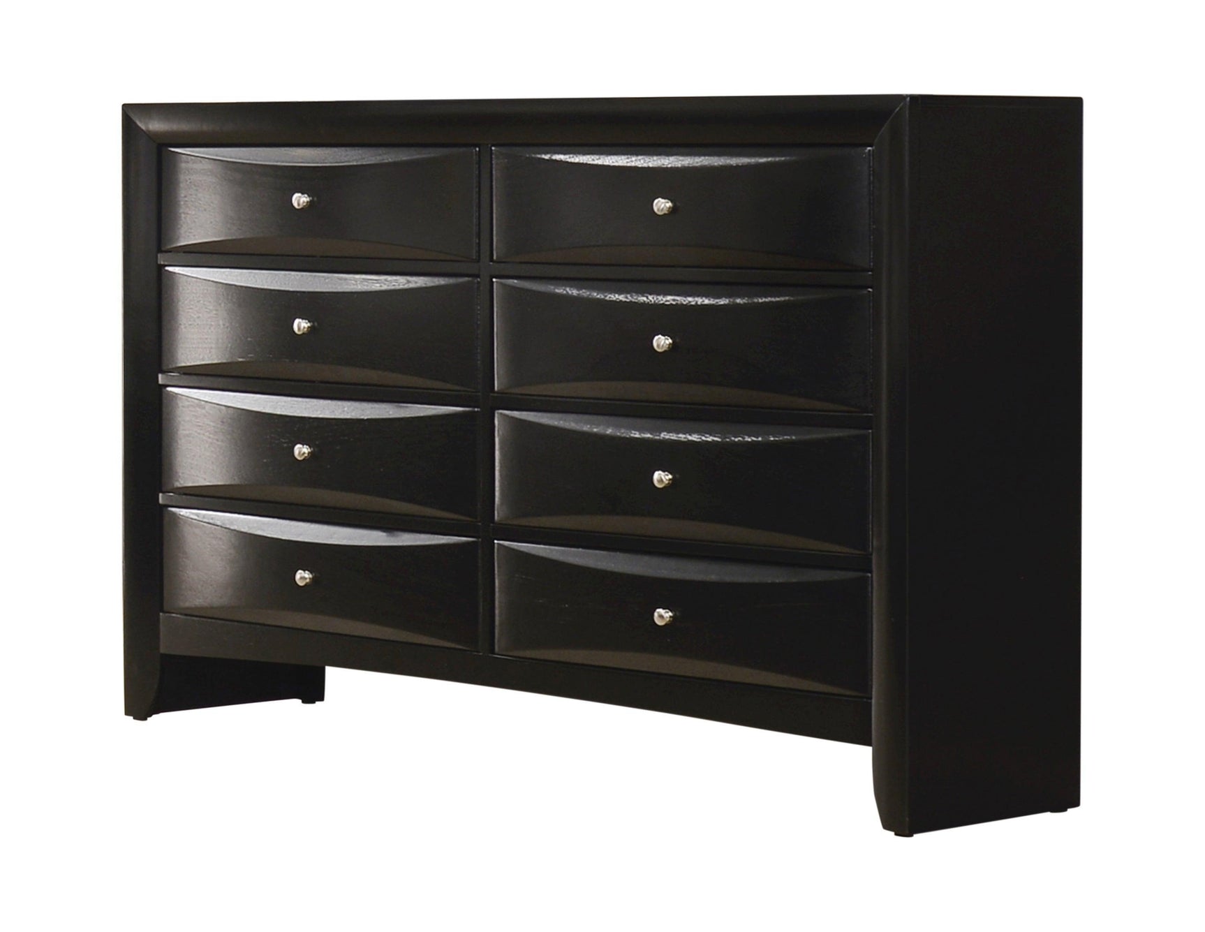 Briana Rectangle Dresser Mirror Black - Ella Furniture