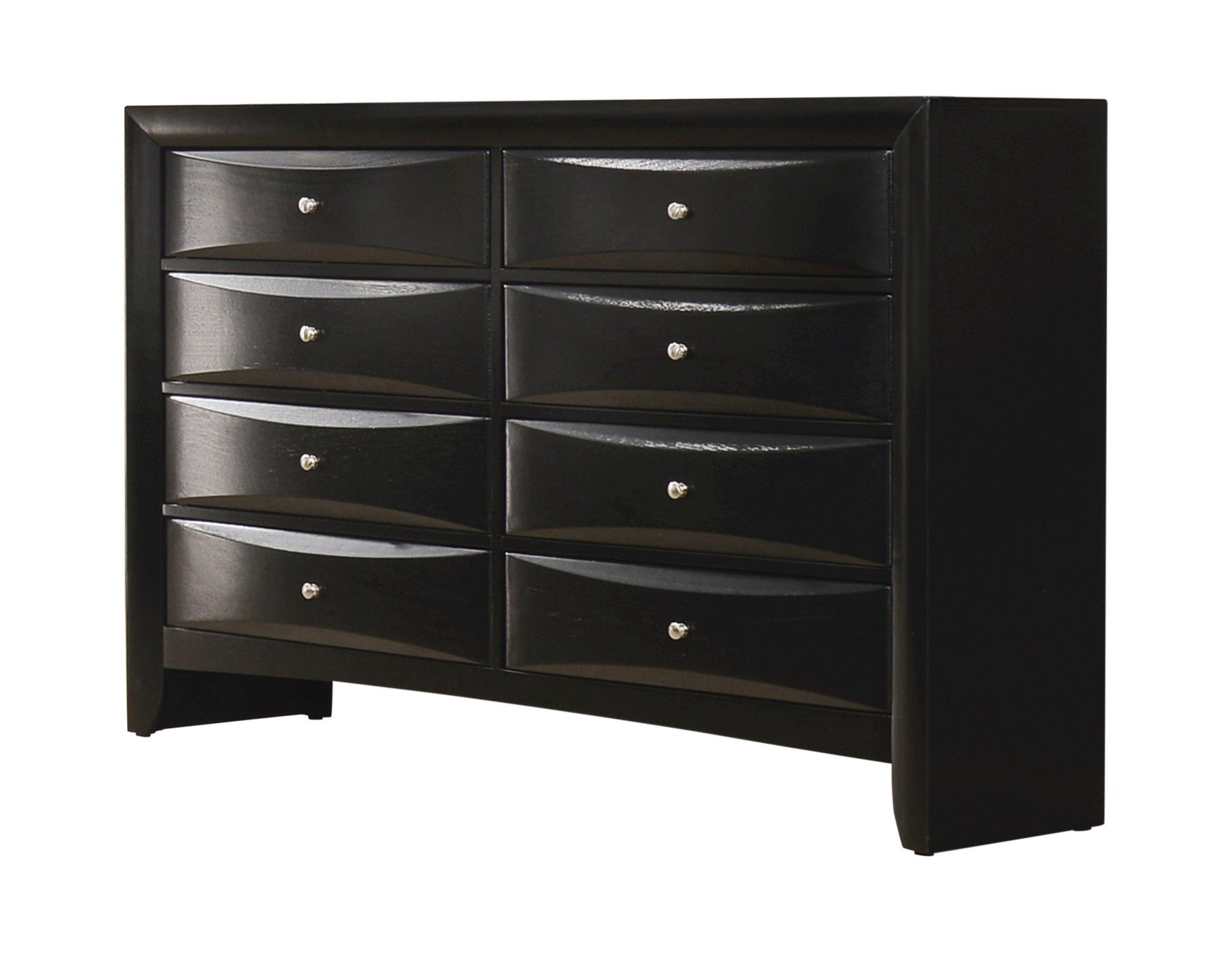 Briana Rectangular 2-Drawer Nightstand Black - Ella Furniture