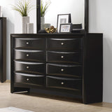 Briana Rectangle Dresser Mirror Black - Ella Furniture
