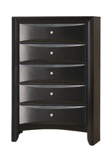 Briana Rectangular 2-Drawer Nightstand Black - Ella Furniture