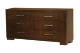 Jessica Eastern King Platform Bed With Rail Seating Cappuccino - Ella Furniture