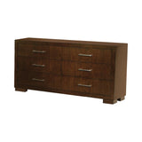 Jessica 6-Drawer Dresser Cappuccino - Ella Furniture